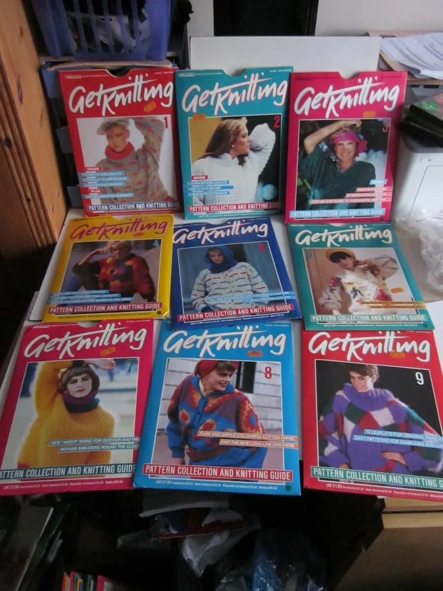 Vintage 80's Get Knitting  Pattern Bundle - Image 1