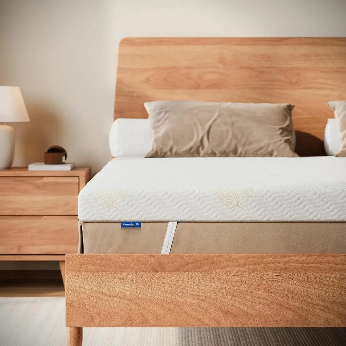 NewentorLife 7cm Firm Mattress Topper Double Bed - Image 1