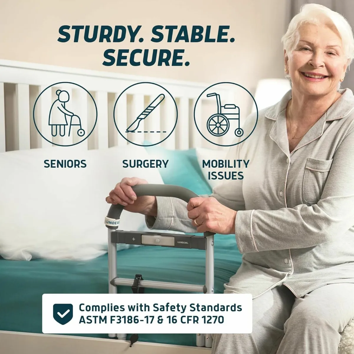 Bed Assist Rail for Seniors with Motion-Activated - Image 2