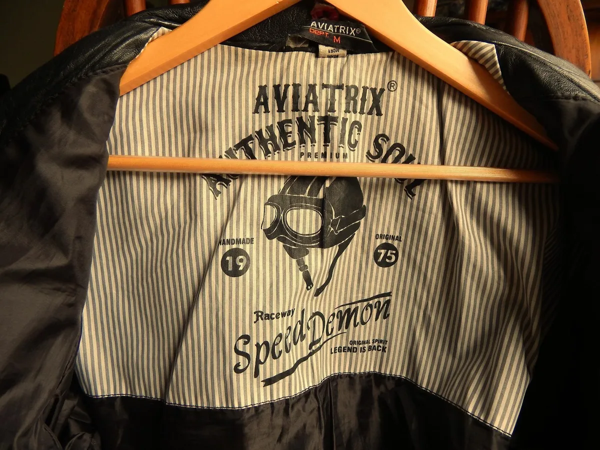 Gents Aviatrix Speed Demon Leather Biker Jacket - Image 4