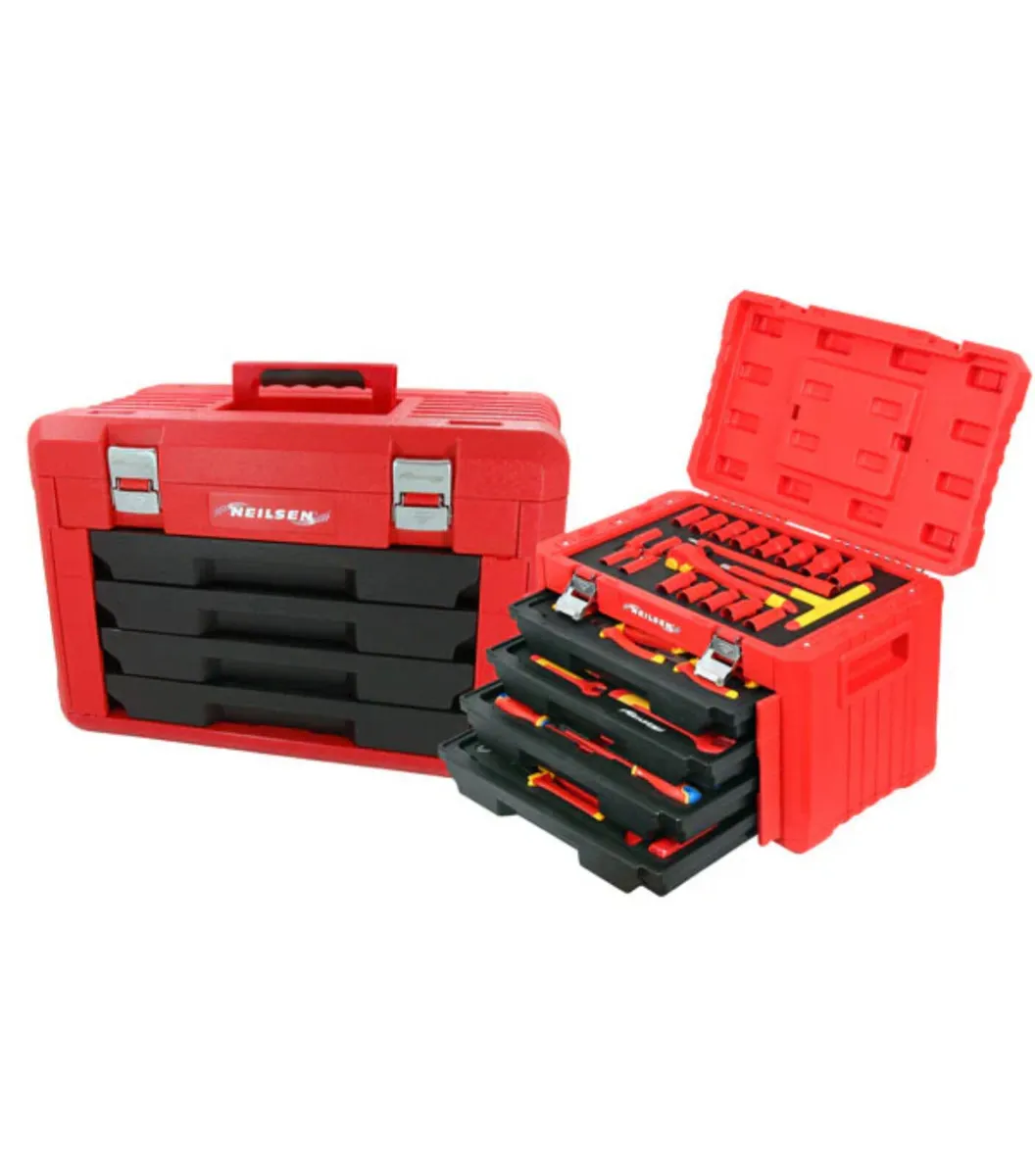 VDE TOOLS WITH 4 DRAWER TOOL BOX - Image 1