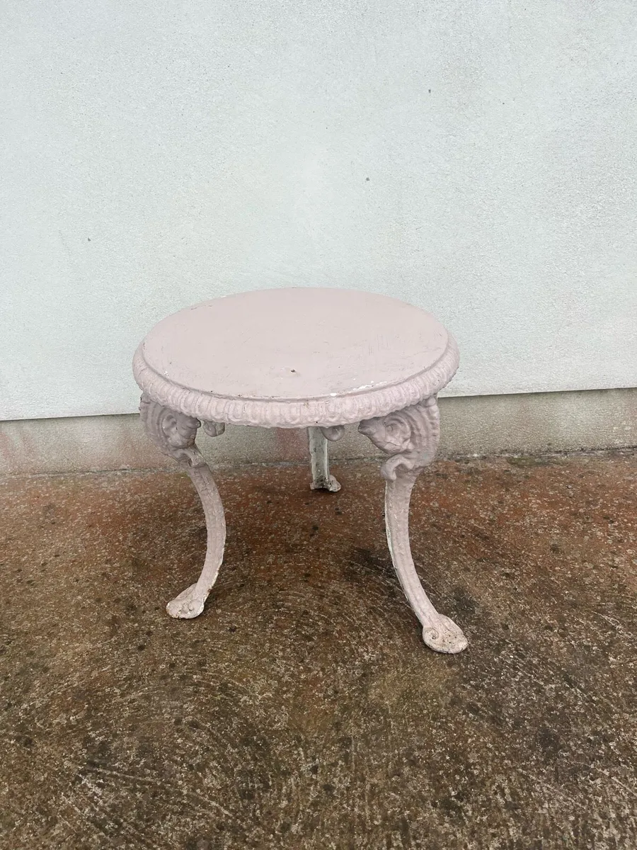Antique Cast Iron Table - Image 2