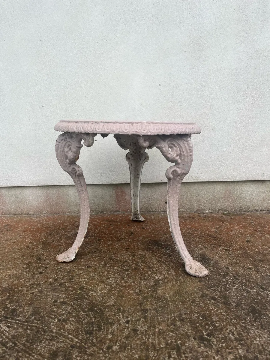 Antique Cast Iron Table - Image 4