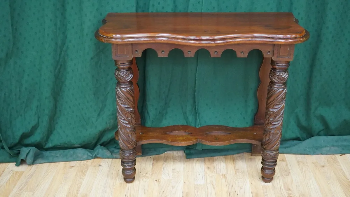 Carved Mahogany Hall Console - Image 3