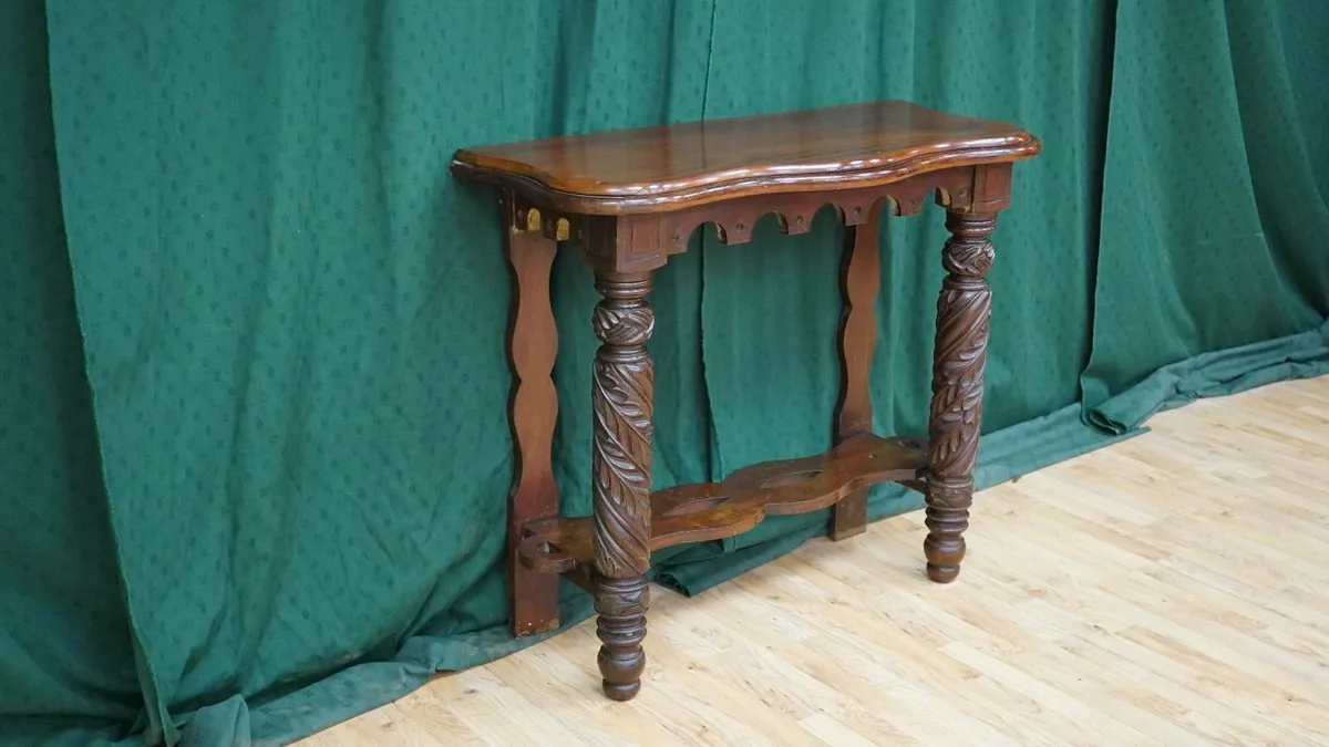 Carved Mahogany Hall Console - Image 2