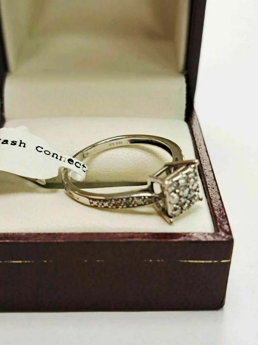 9K White Gold Diamond Ring 9CT - Image 4