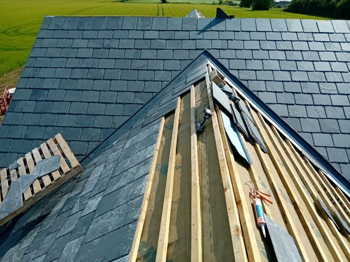 Natural slate cement fibre  slate roofing - Image 4
