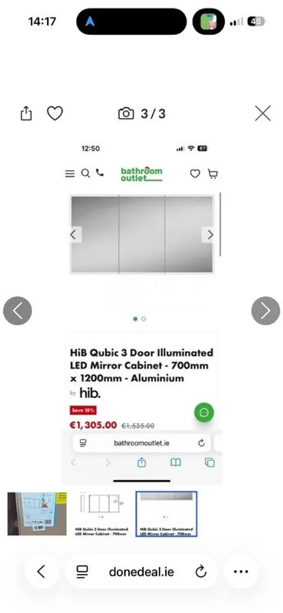 Large bathroom cabinet with storage - Image 1