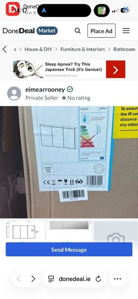 Large bathroom cabinet with storage - Image 3