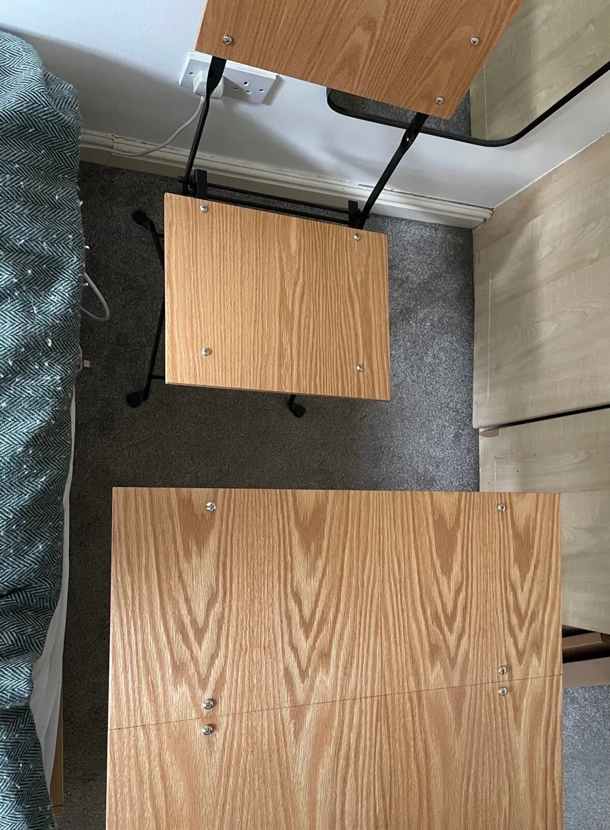 Folding Oak Ply Table and Chair - Image 2