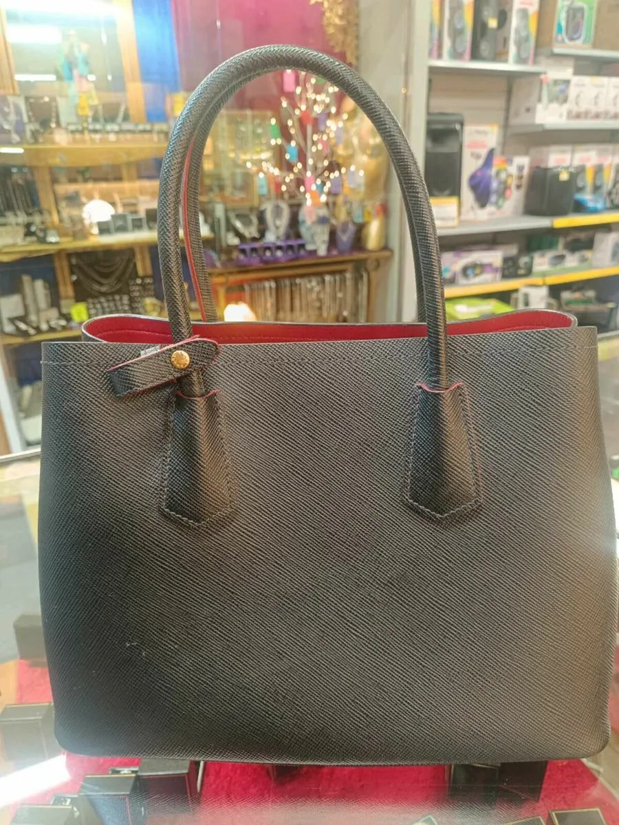 Prada Saffiano Leather Black/Red Bag - Image 2