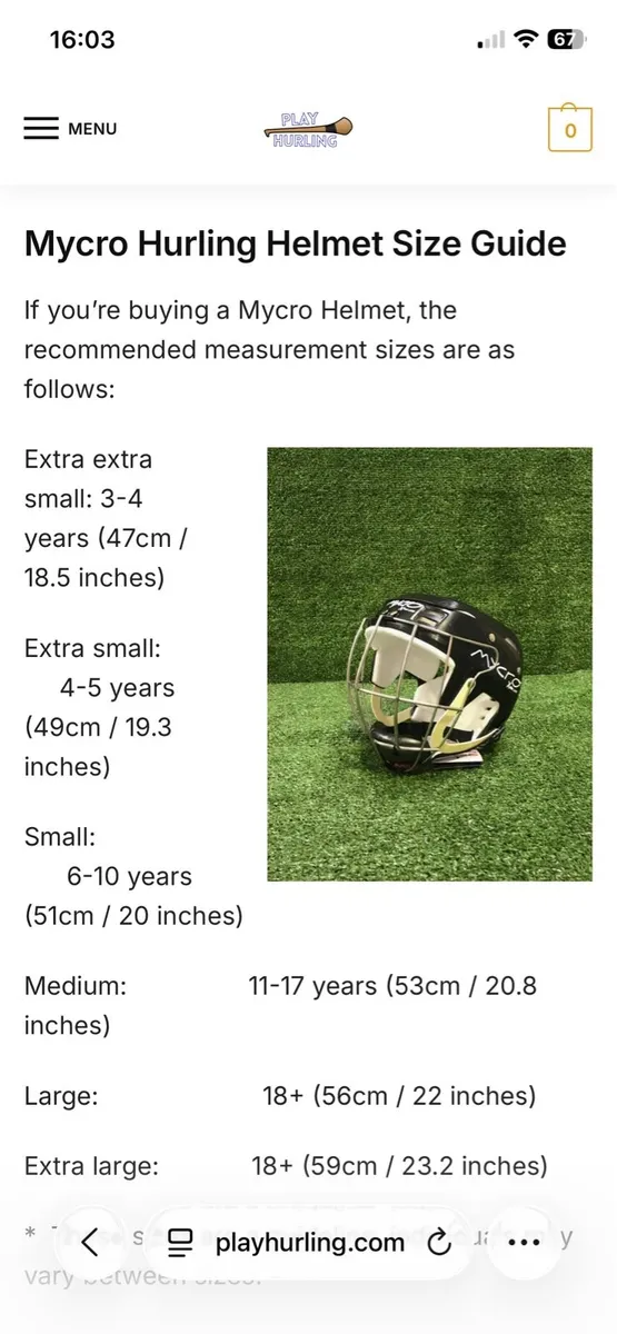 Mycro Hurling helmet ( Medium ) - Image 4