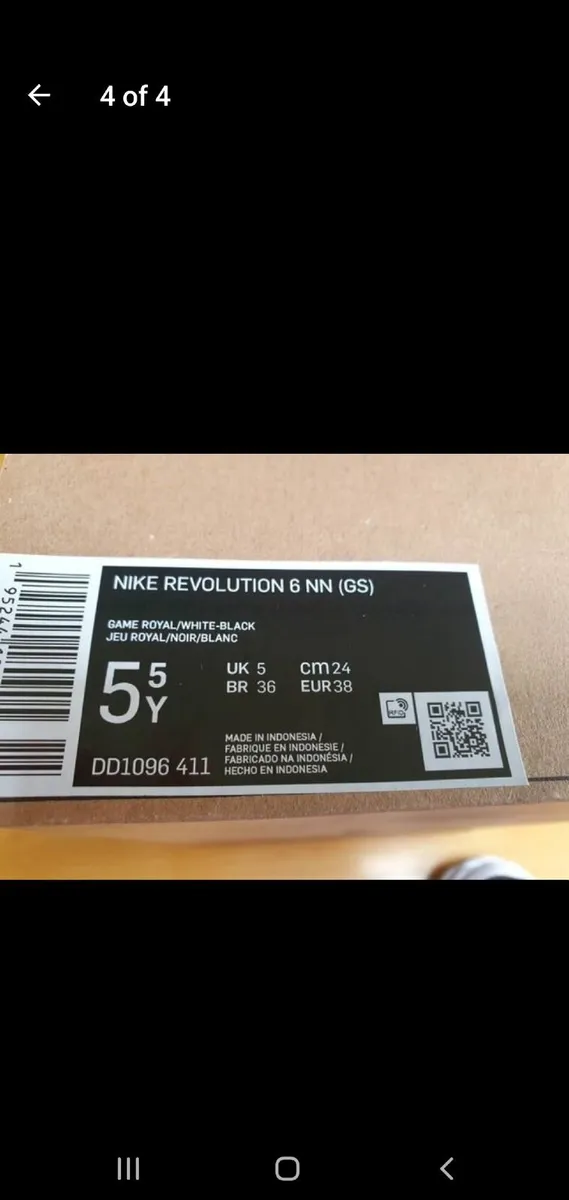Nike revolution runners kids 5/38 New - Image 2