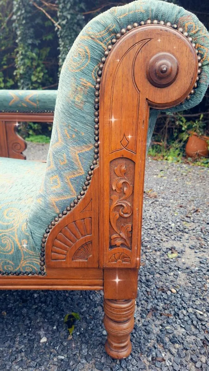 Antique Mahogany Chaise Lounge - Image 3