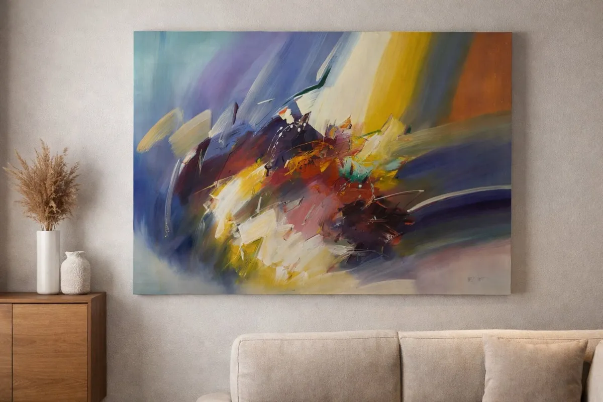 Large Abstract Painting – Acrylic on Canvas - Image 1