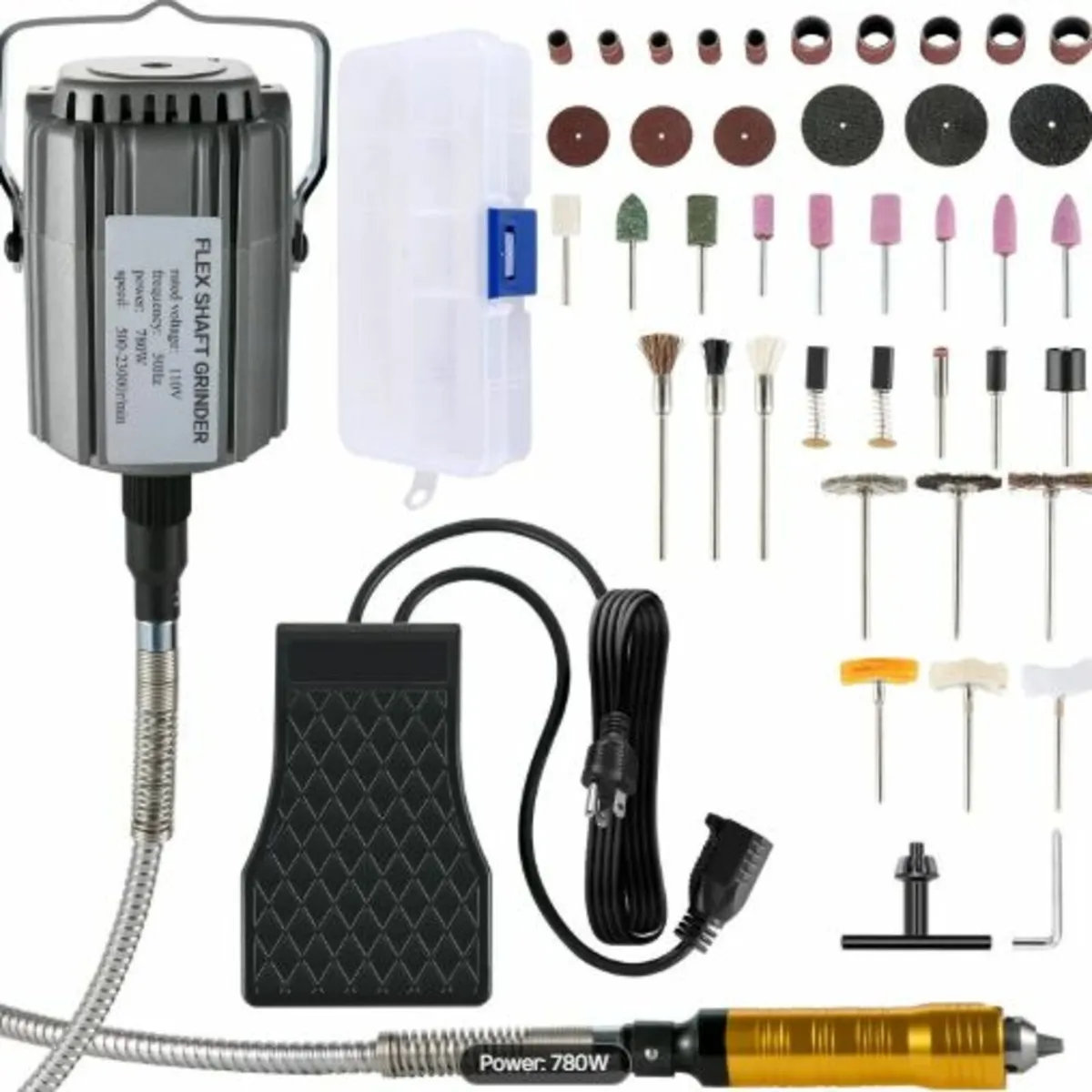 Flex Shaft Grinder 780W Rotary Tool 500-23000RPM - Image 1