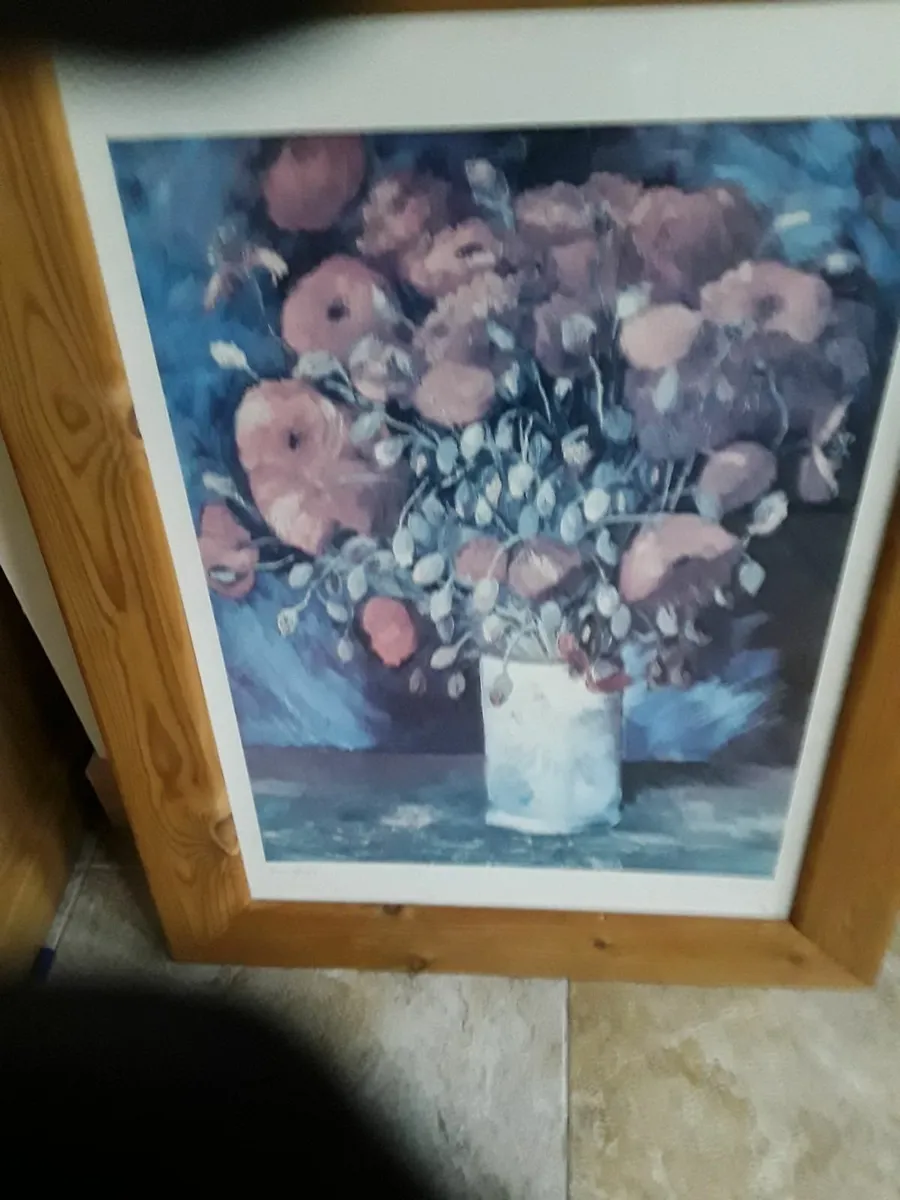 Large picture pine frame vibrant colors - Image 1