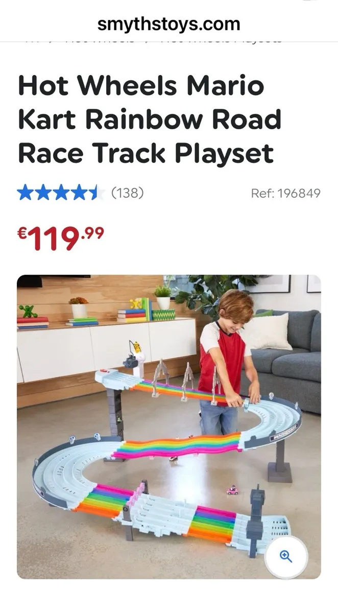 Hot Wheels Mario Kart Rainbow Road Race Track Set - Image 3