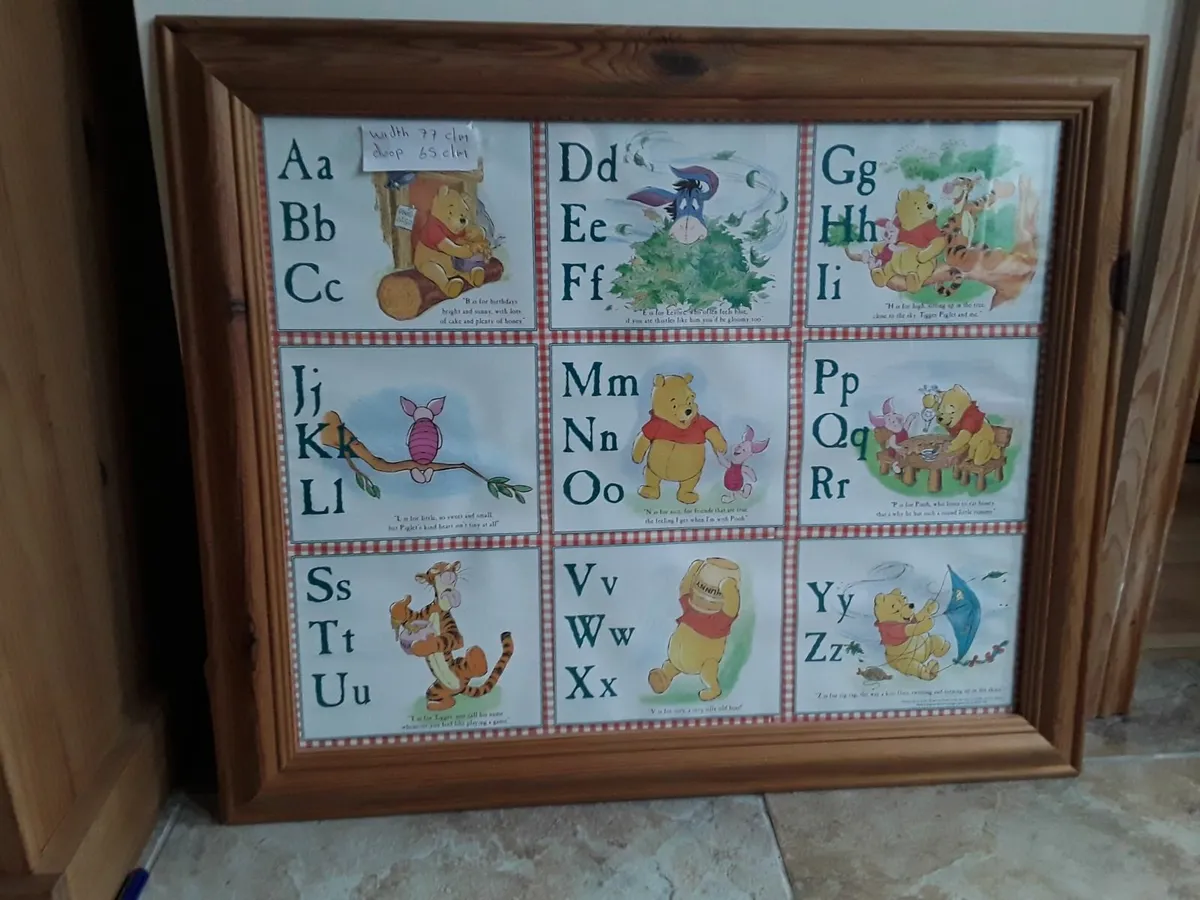 Large picture pine frame Winnie the Pooh - Image 1