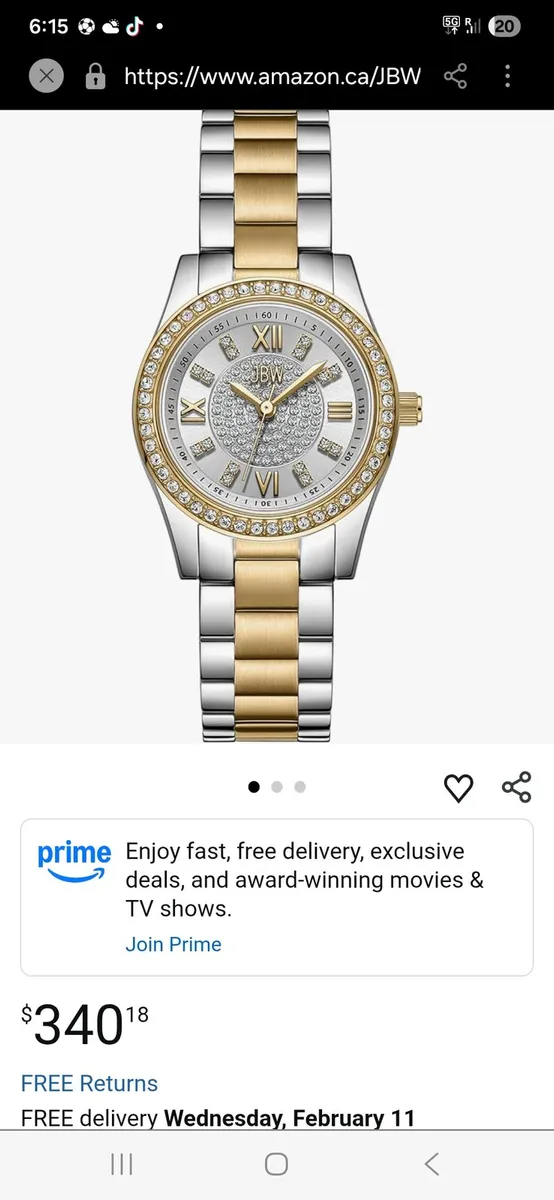 JBW Women's Mondrian 28 0.08 ctw Diamond Two Tone - Image 4