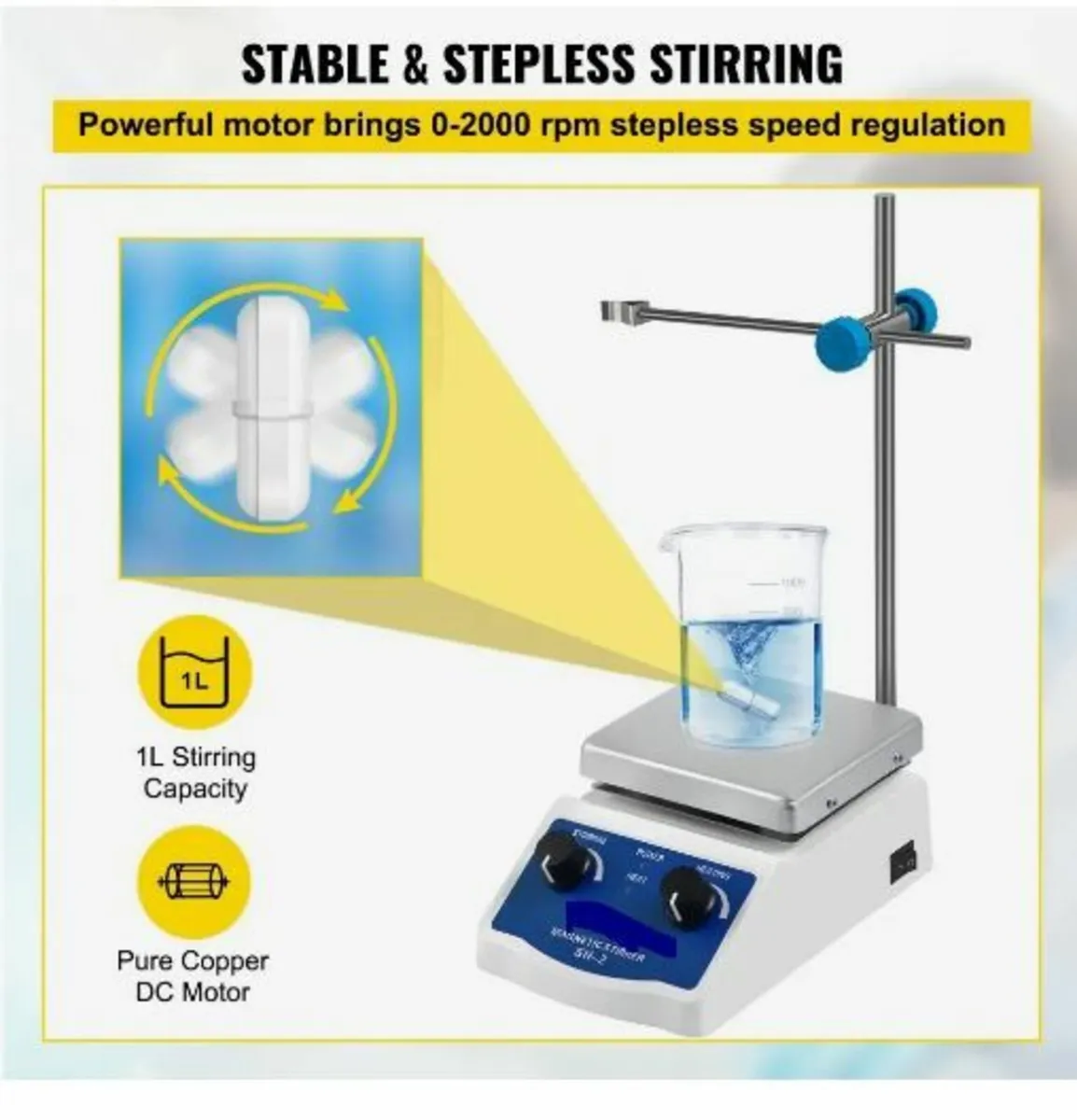 SH-2 Magnetic Stirrer Laboratory Magnetic - Image 3