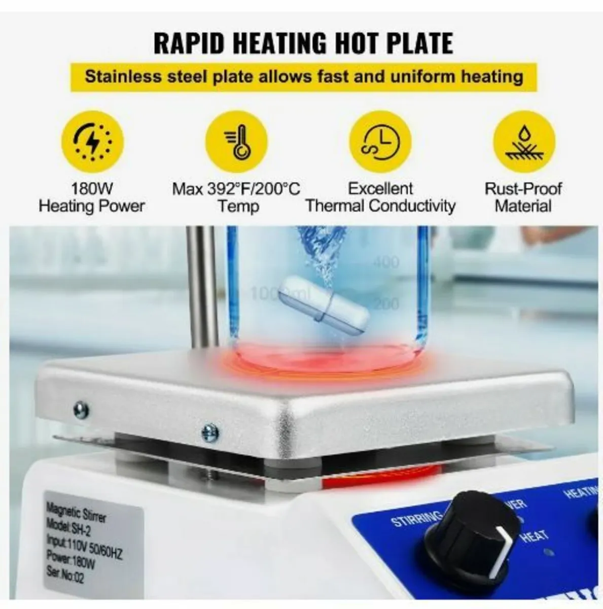 SH-2 Magnetic Stirrer Laboratory Magnetic - Image 4