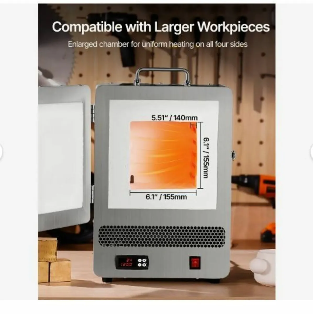 Tabletop Kiln Melter, 1500W Powerful Electric - Image 3