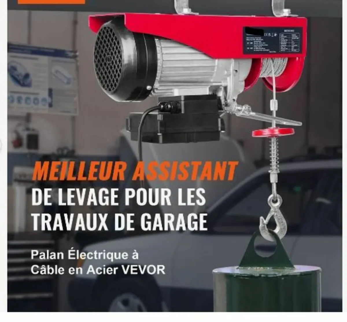 Electric Hoist 2200 lb Electric Winch Wire Rope - Image 3