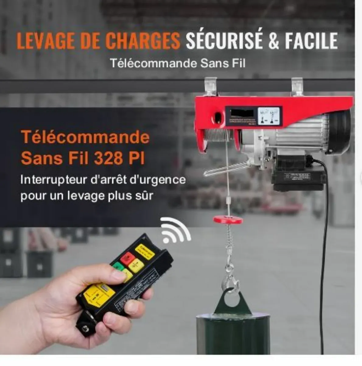 Electric Hoist 2200 lb Electric Winch Wire Rope - Image 4