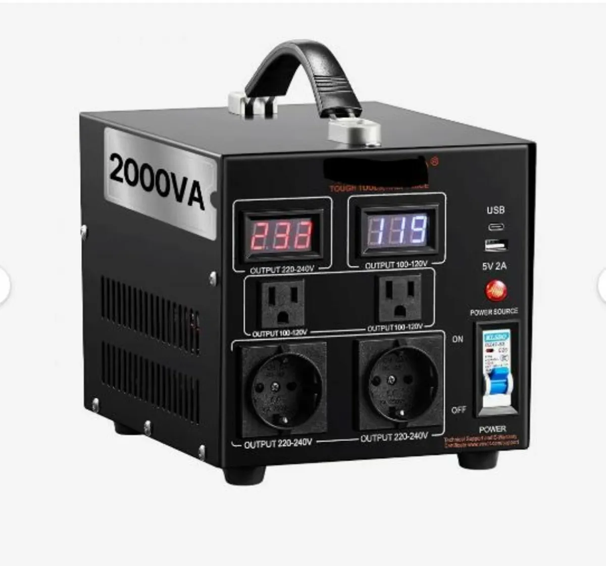 Voltage Converter Transformer, 2000VA - Image 1