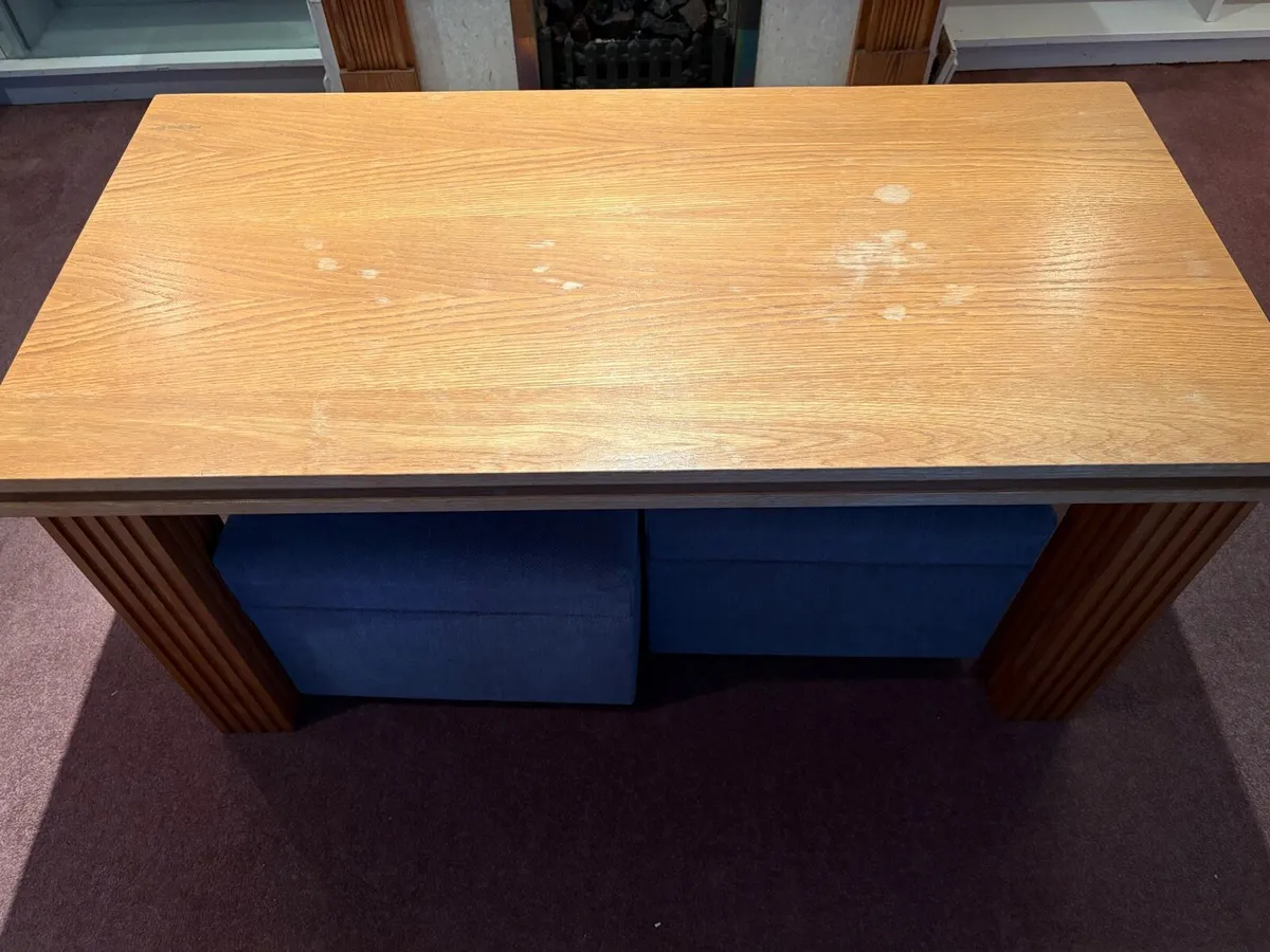 Coffee table and stools - Image 3