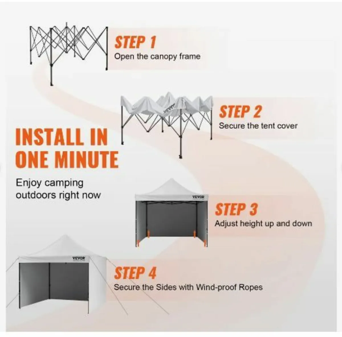 Pop Up Canopy Tent Outdoor Gazebo Tent - Image 4