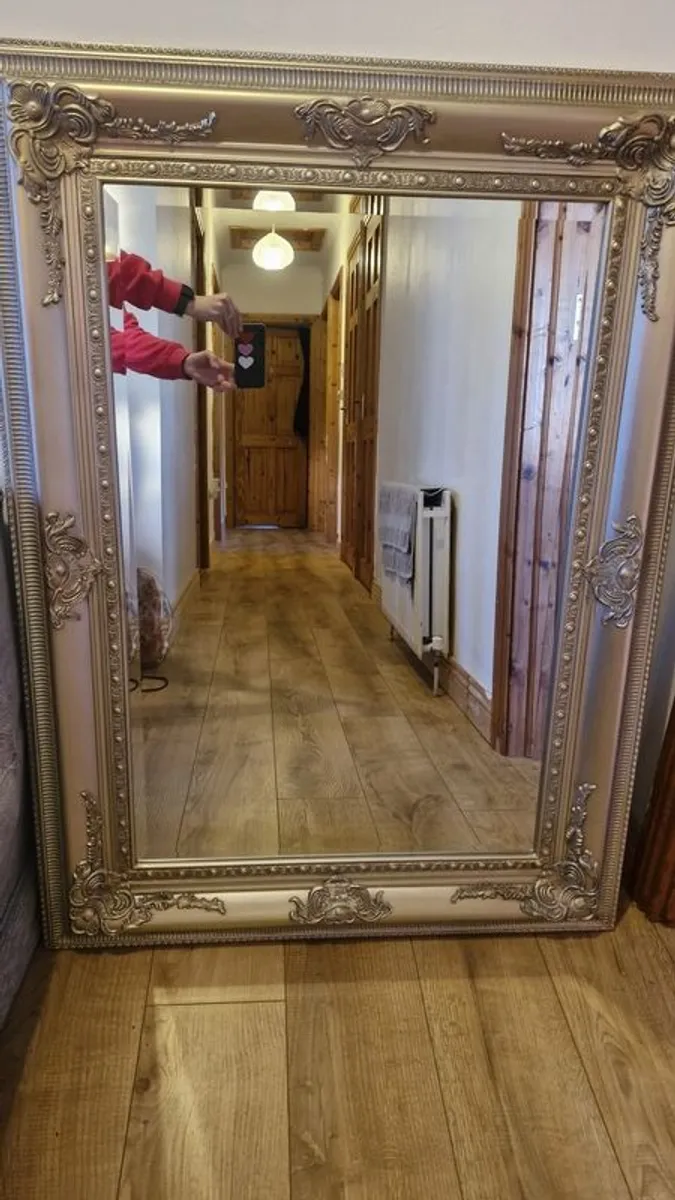 Ornate Light Gold Mirror - Image 1