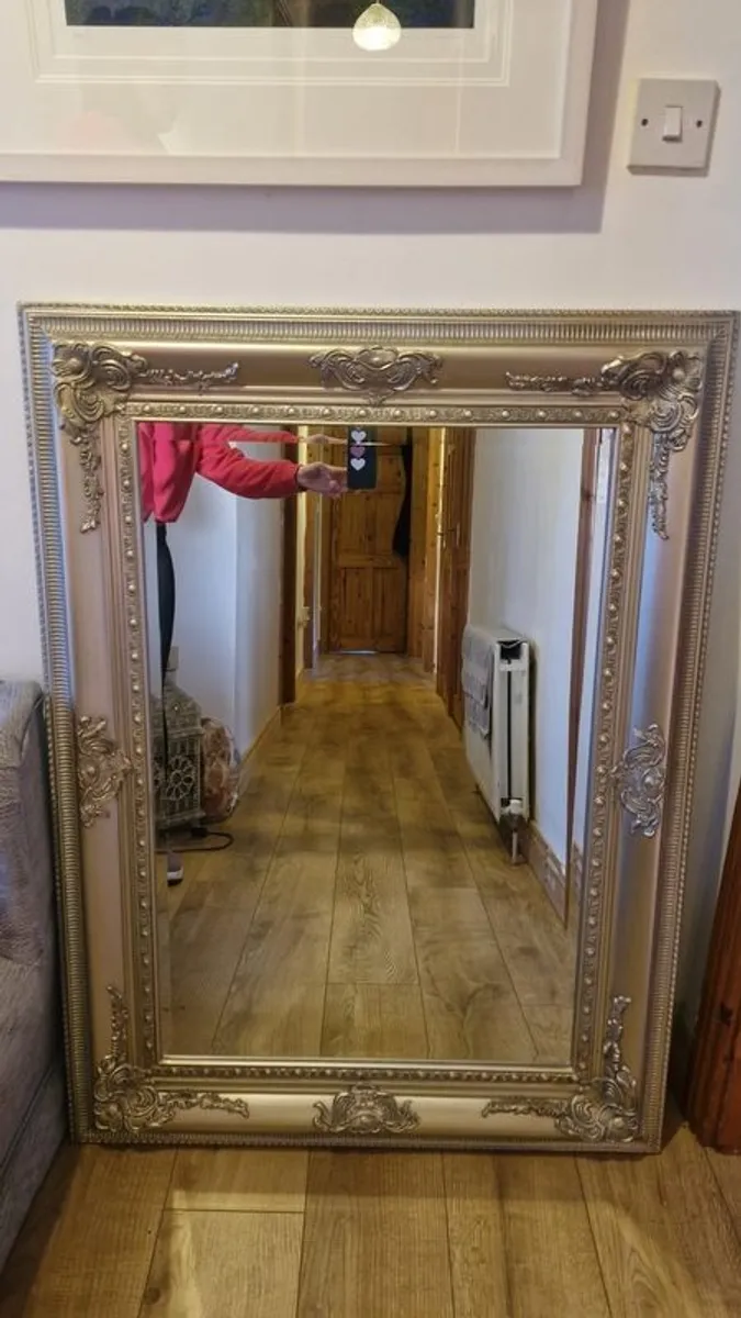 Ornate Light Gold Mirror - Image 2