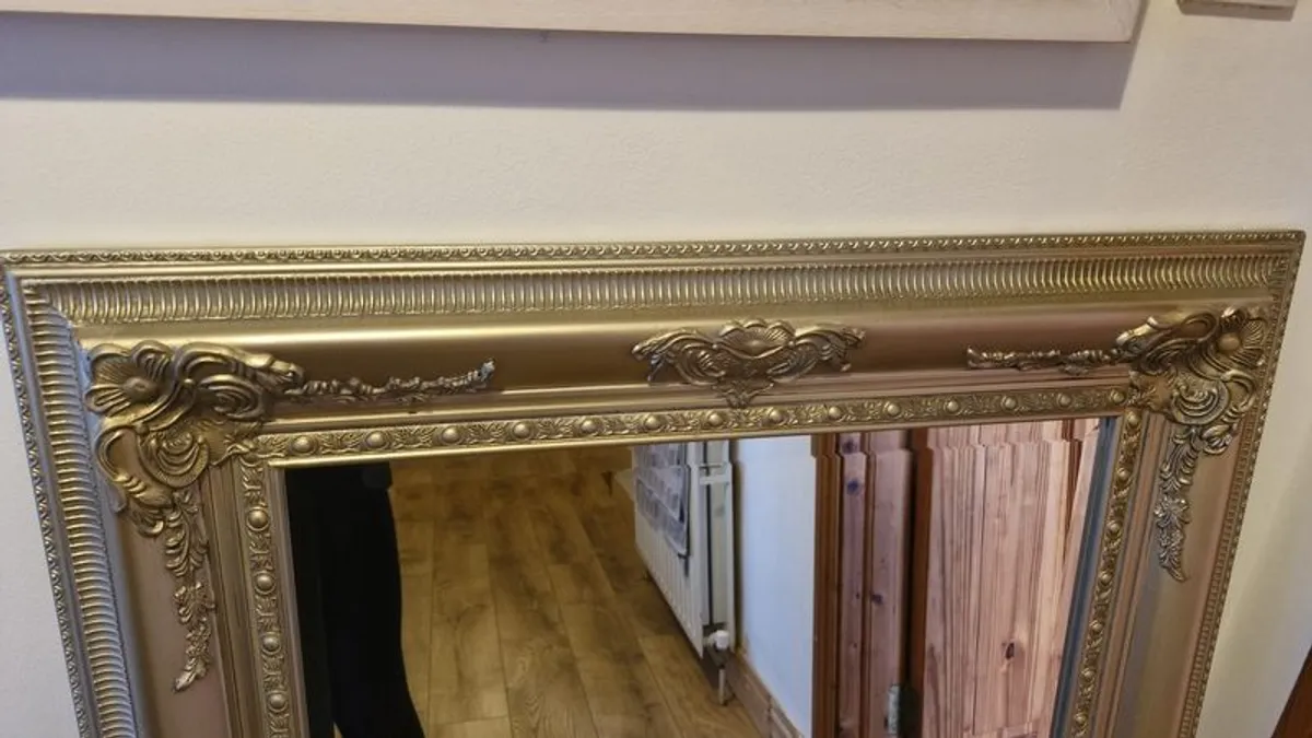 Ornate Light Gold Mirror - Image 4