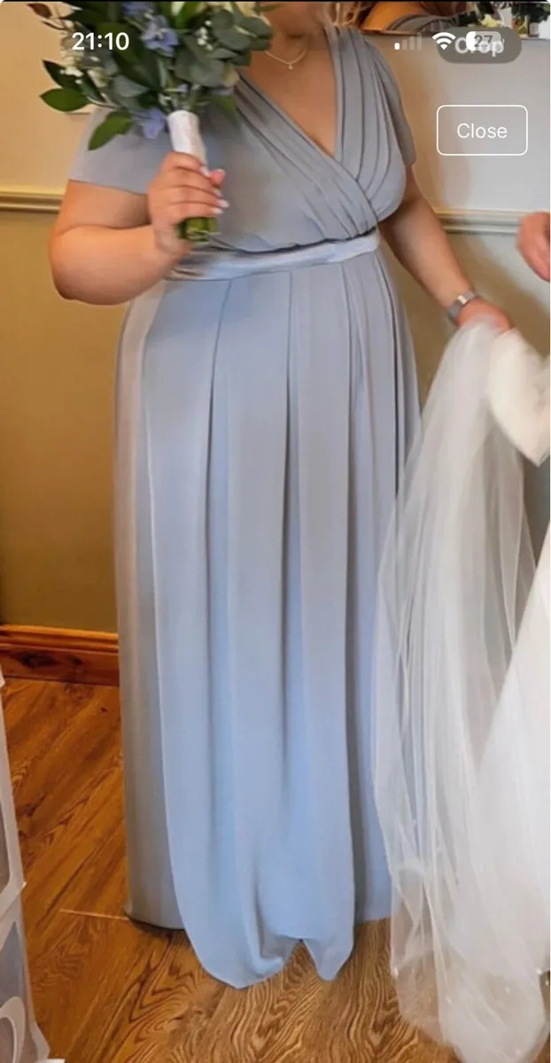 4 x Dusty blue bridesmaid dresses - Image 3