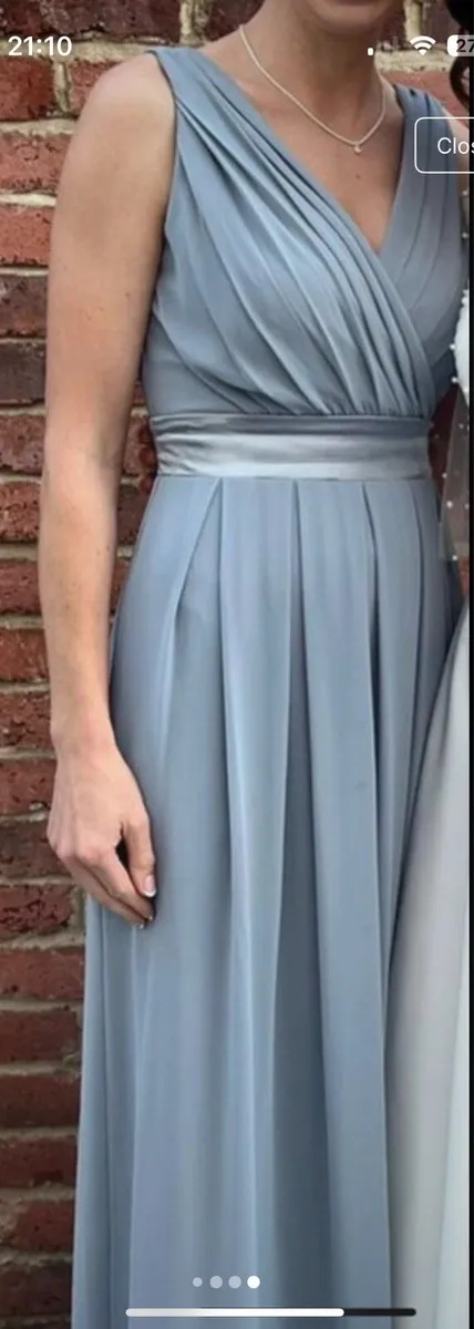 4 x Dusty blue bridesmaid dresses - Image 4