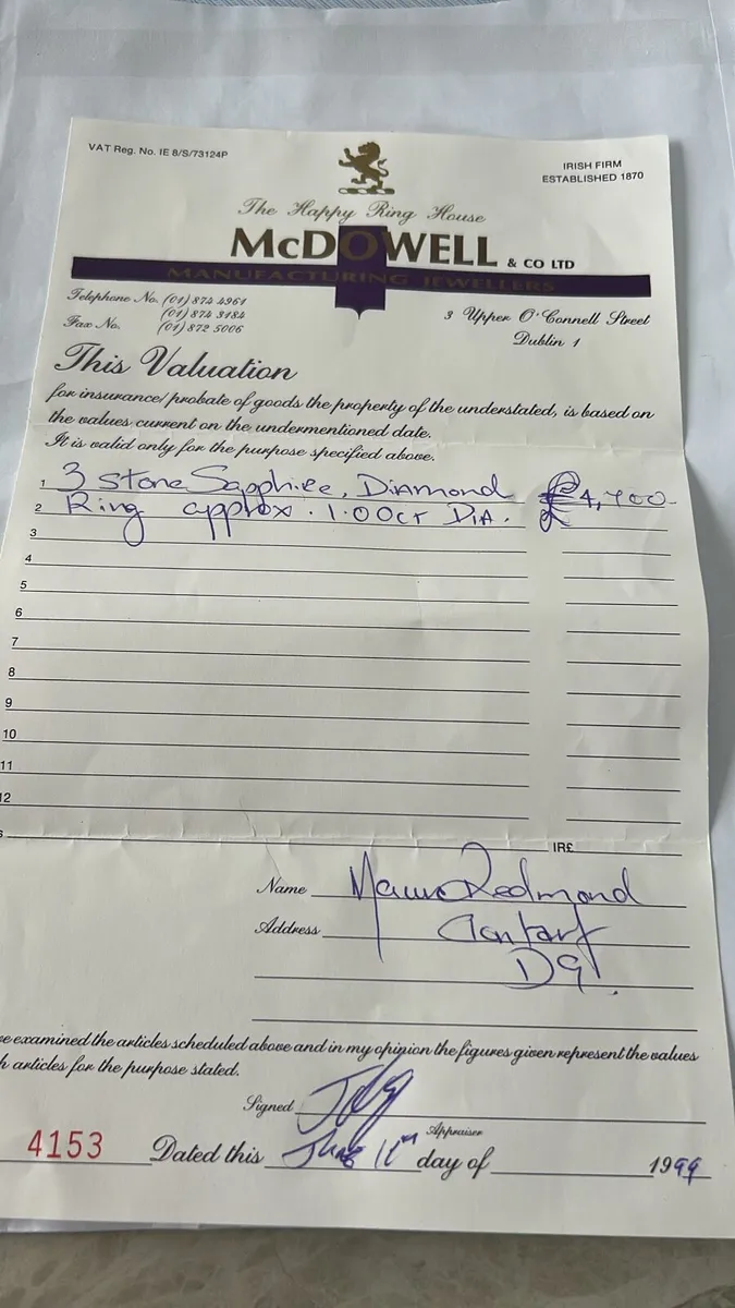 Sapphire and diamond 18 ct gold ring - Image 4