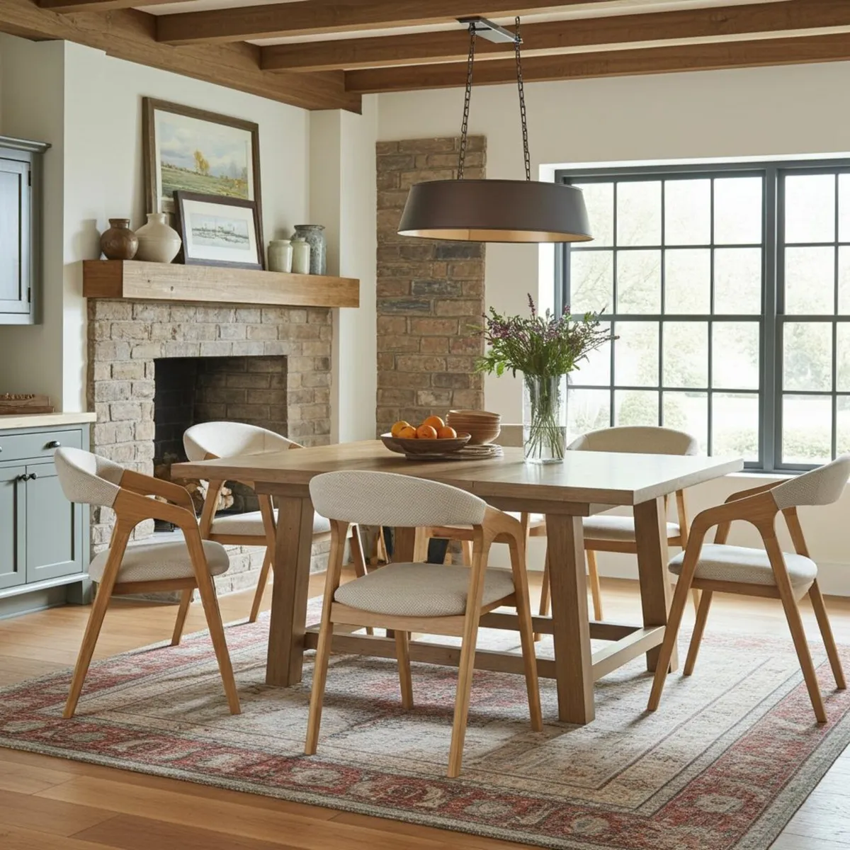 Oslo Oak Upholstered Dining Chair - Image 4