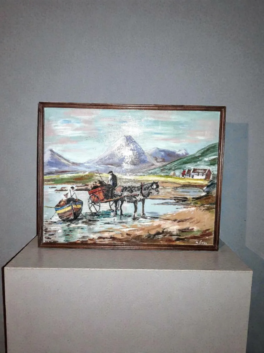 Stunning Irish oil painting on board - Image 1