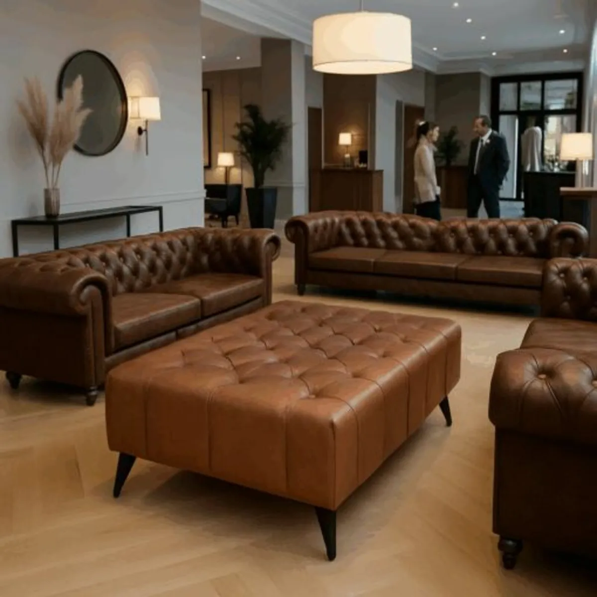 Chesterfield Coffe Table/Footstool Eco Leather - Image 1