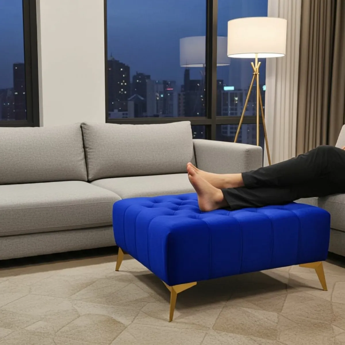 Velvet Chesterfield Lux Coffee Table - Image 3