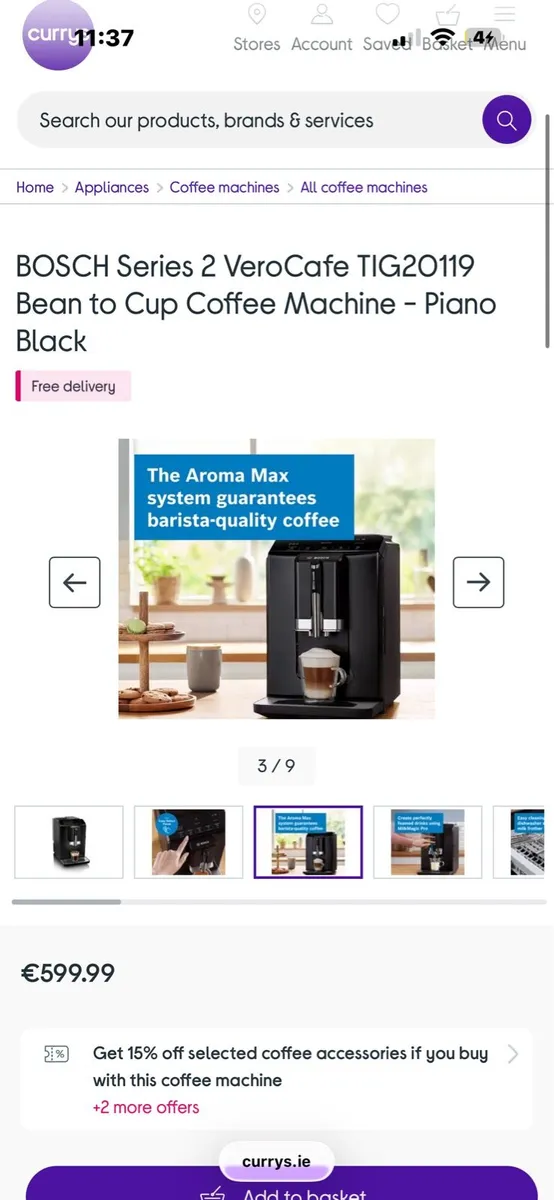 Bosch bean to cup coffee machine - Image 4