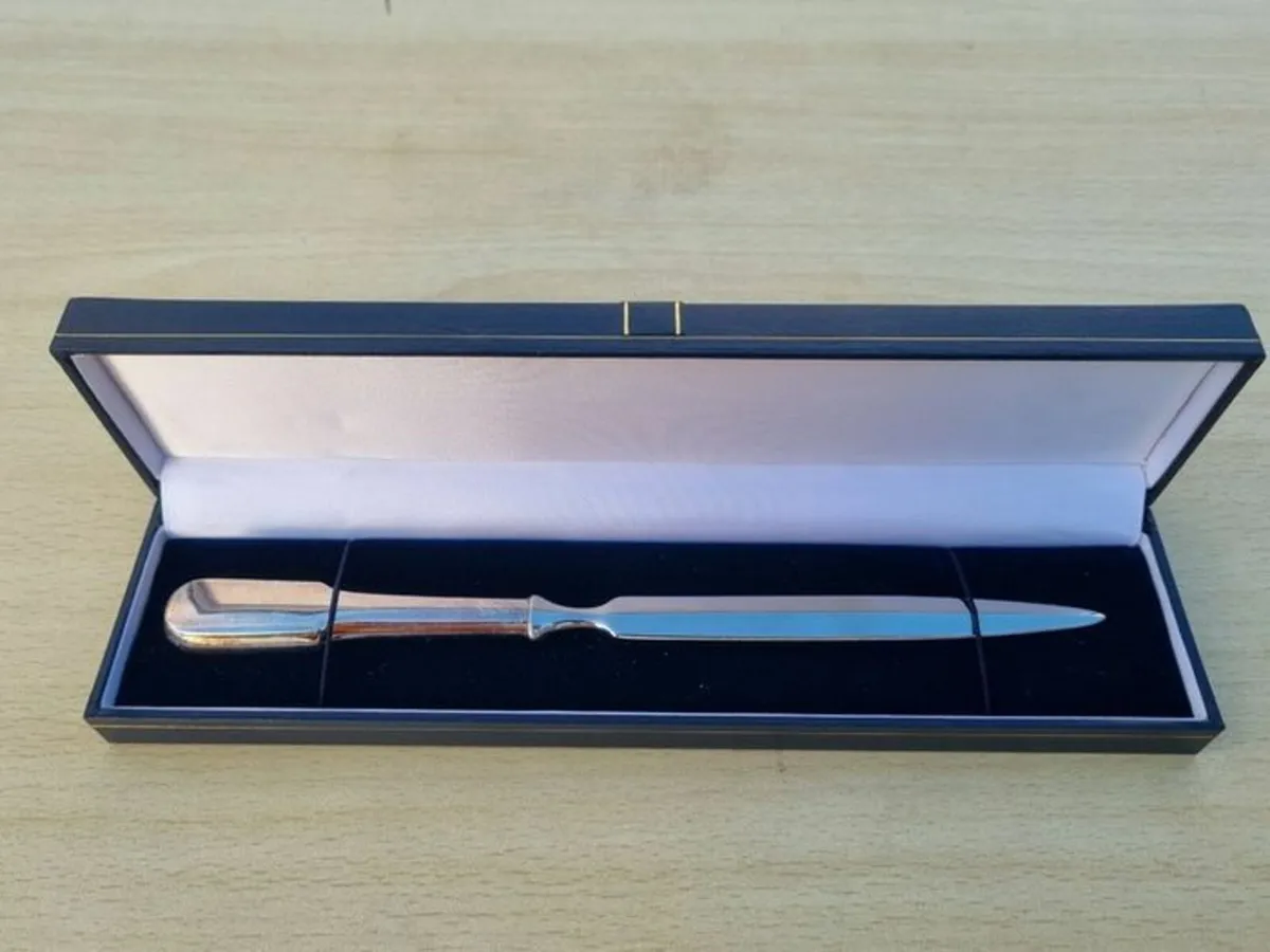 Vintage silver plate paper knife - Image 2