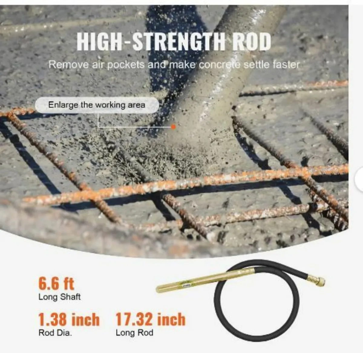 Handheld Concrete Vibrator, 960W - Image 3