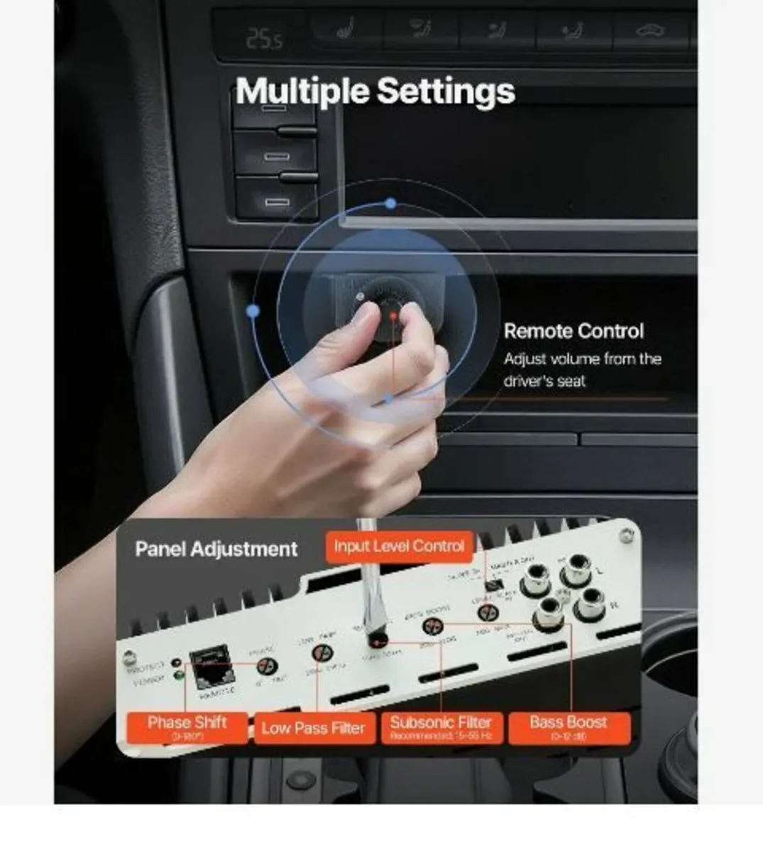 Monoblock Car Amplifier, 1200W RMS MAX - Image 2