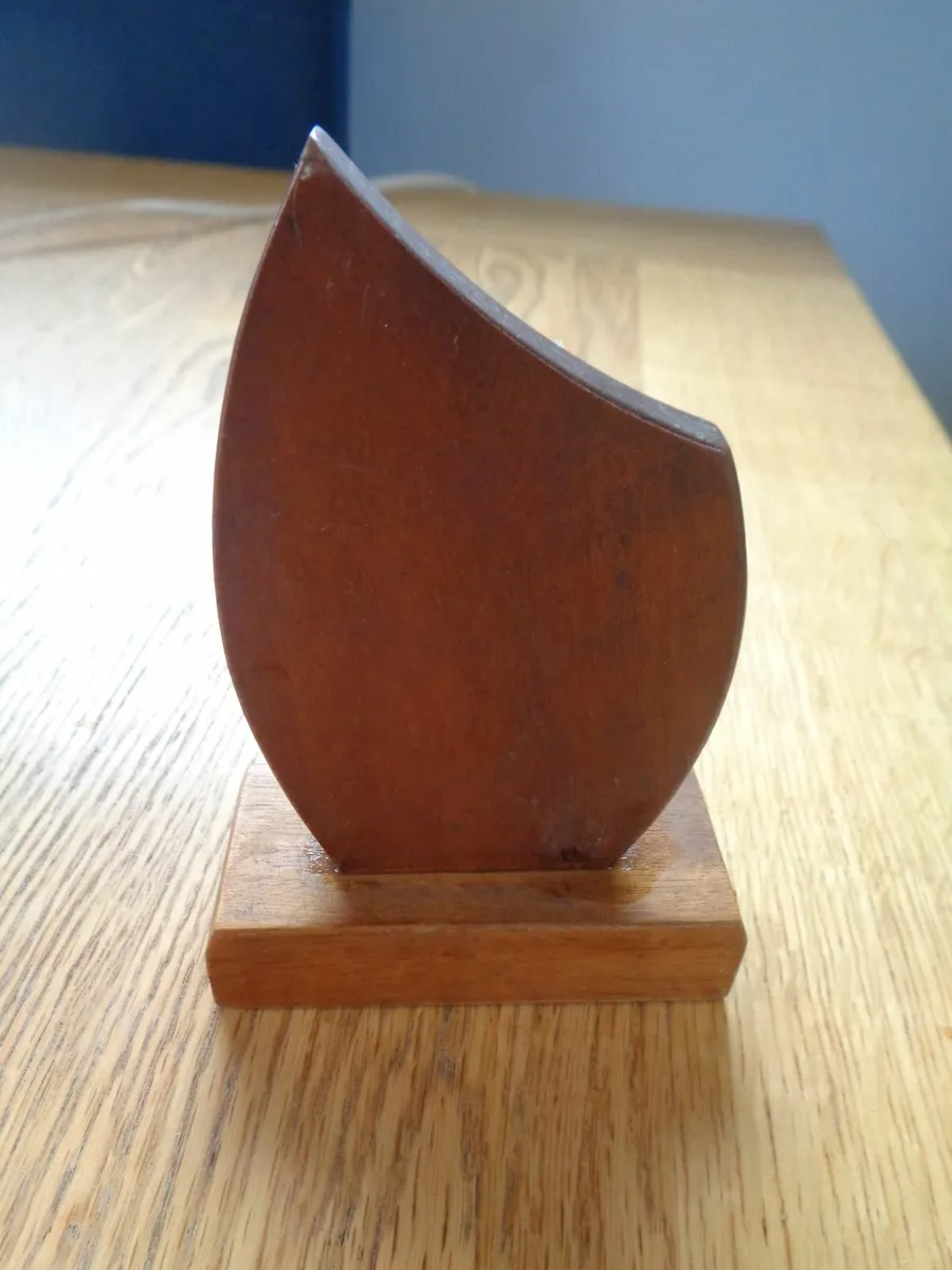 Vintage Wooden Trophy for Sale - Image 3
