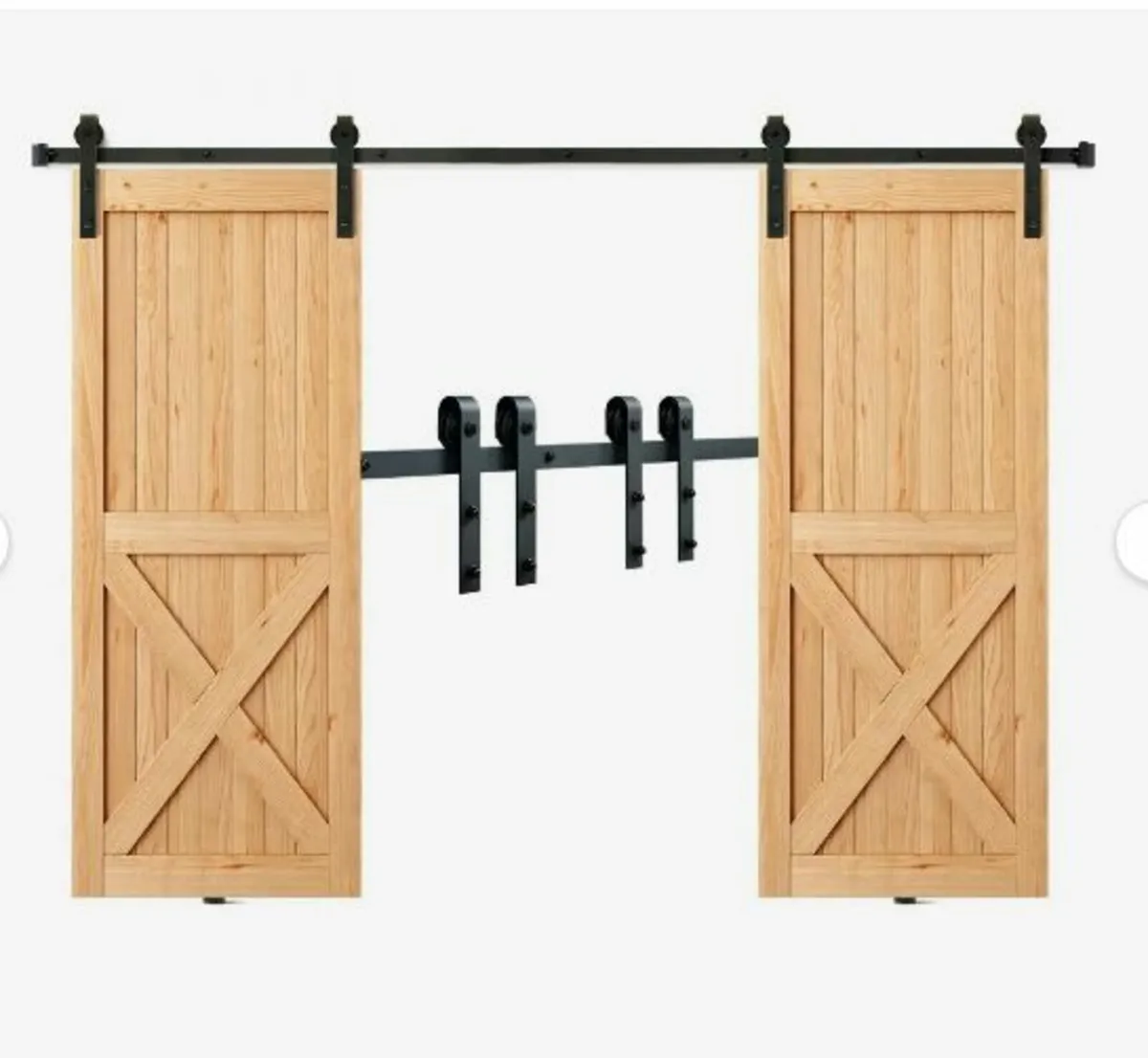 243.8 cm Sliding Barn Door Hardware Kit - Image 1