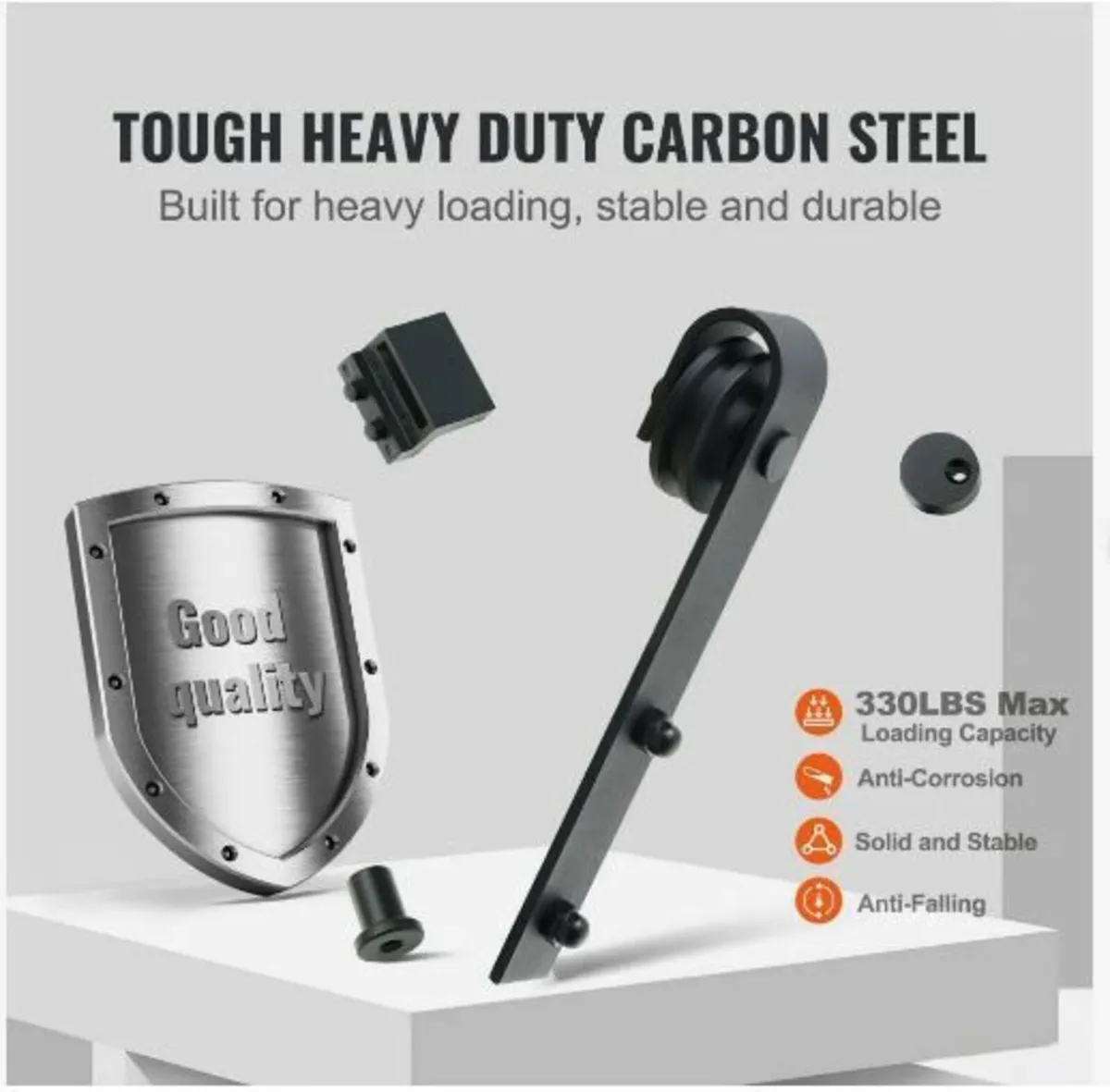 243.8 cm Sliding Barn Door Hardware Kit - Image 3