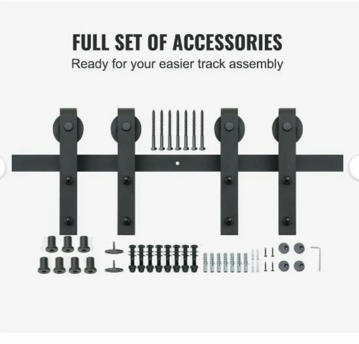 243.8 cm Sliding Barn Door Hardware Kit - Image 4